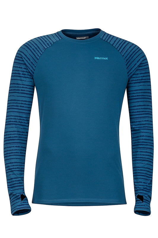 Marmot Men's Harrier LS Crew - Denim/Denim Strike