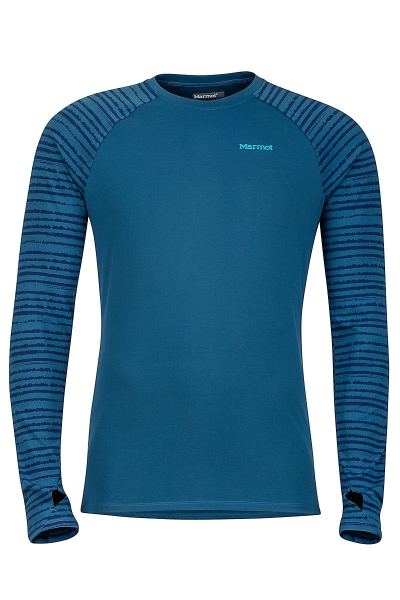 Marmot Men's Harrier LS Crew - Denim/Denim Strike