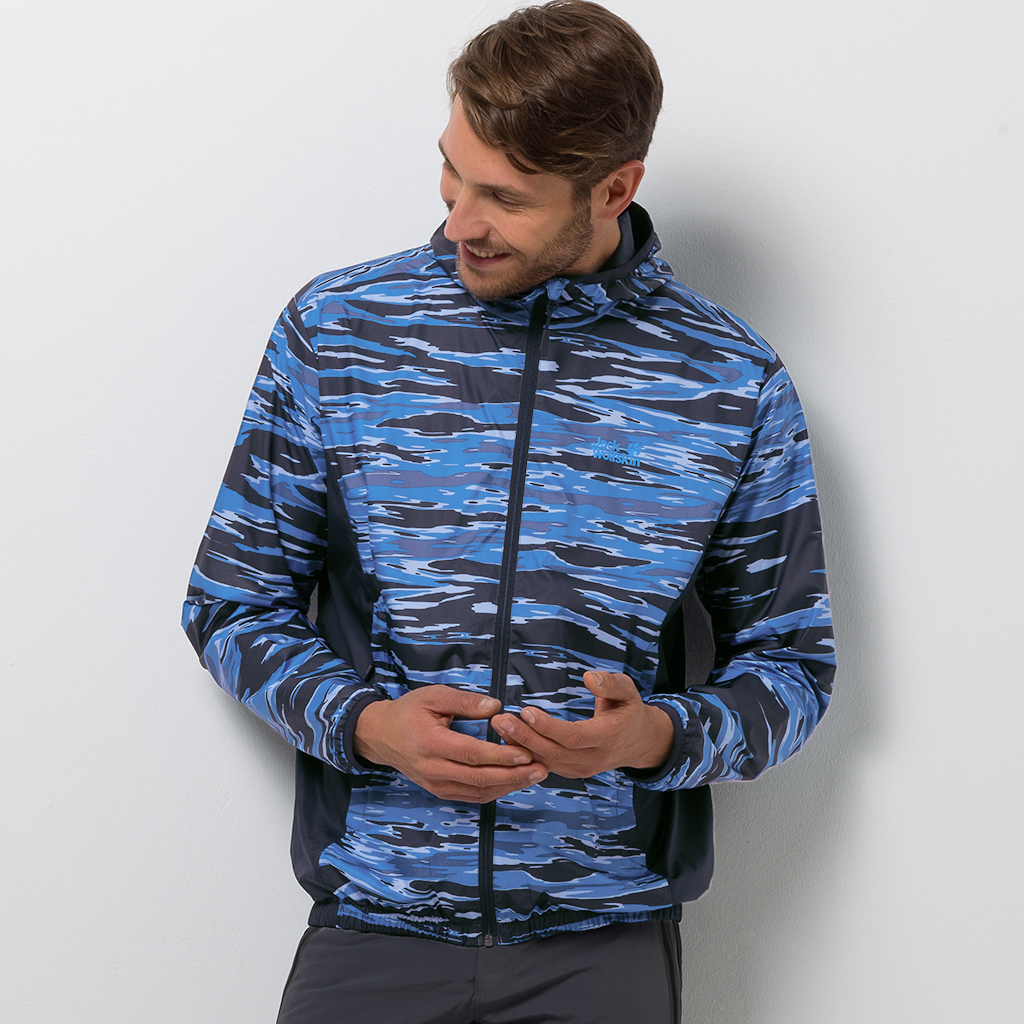 Jack Wolfskin Coastal Wave Lightweight Jacket Men - Night Blue All Over
