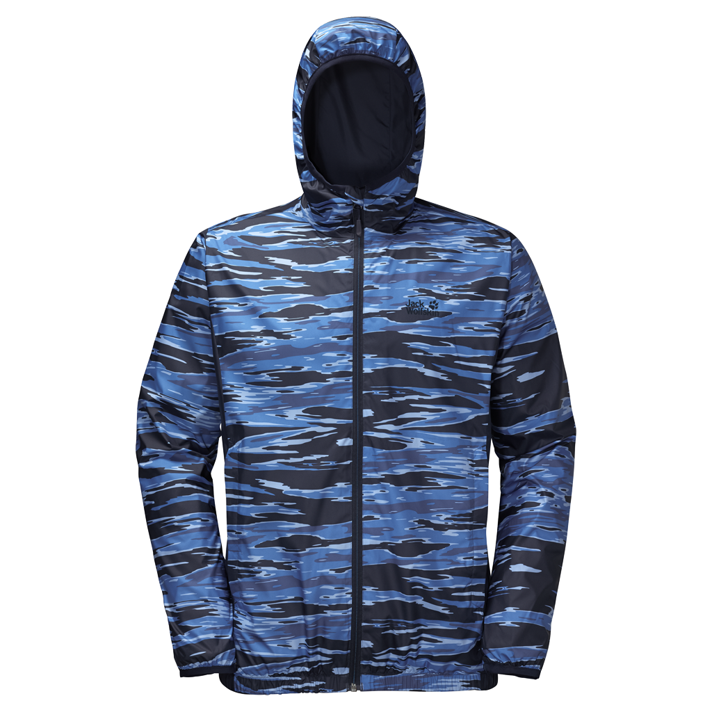 Jack Wolfskin Coastal Wave Lightweight Jacket Men - Night Blue All Over