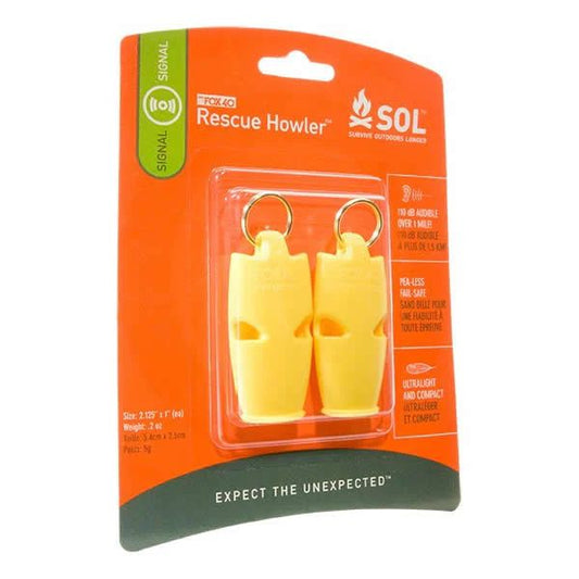 SOL Fox 40 Rescue Howler Whistle - 2 Pack