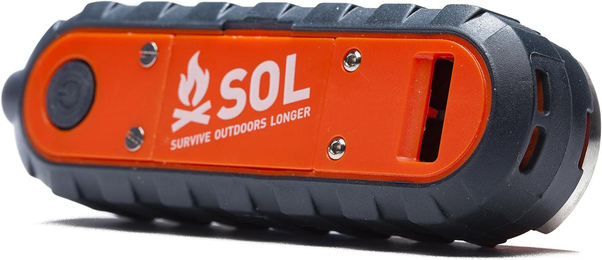 SOL Phoenix Multi-Purpose Survival Tool with Flint, Knife, Flashlight, and Whistle
