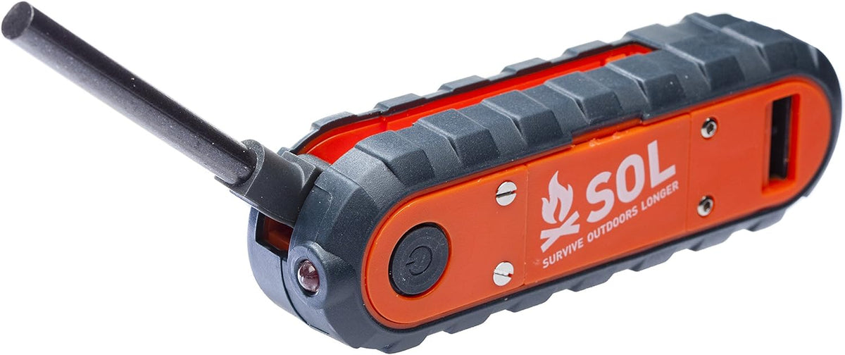 SOL Phoenix Multi-Purpose Survival Tool with Flint, Knife, Flashlight, and Whistle
