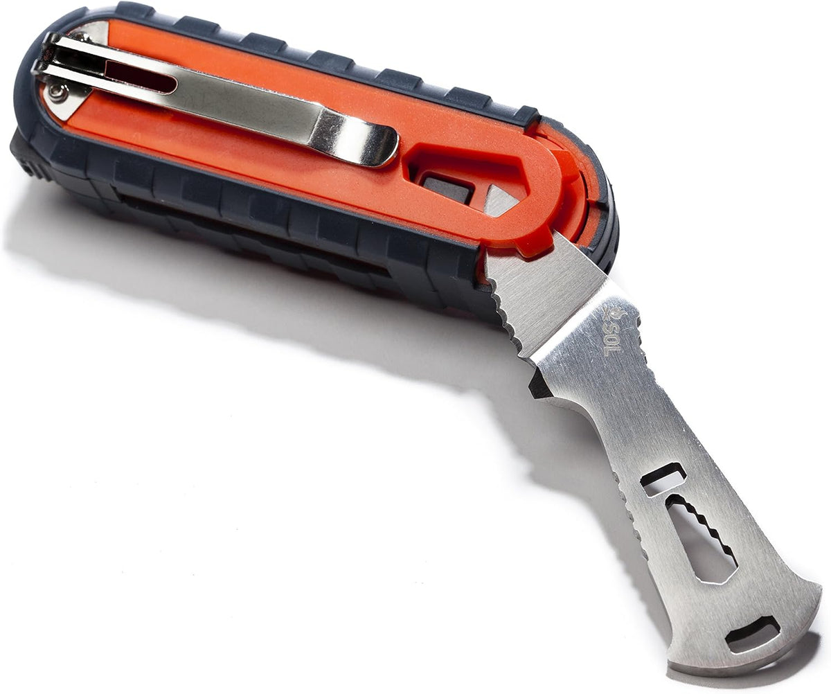 SOL Phoenix Multi-Purpose Survival Tool with Flint, Knife, Flashlight, and Whistle