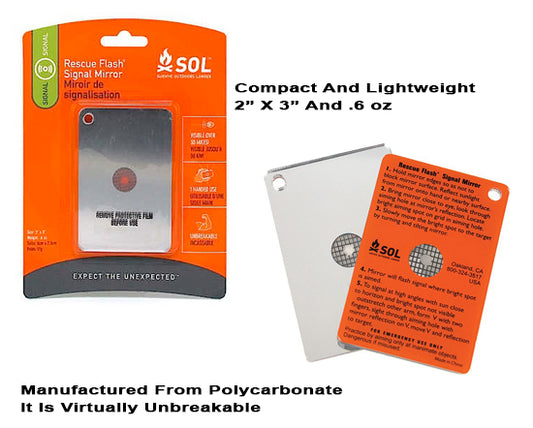 SOL Rescue Flash Signal Mirror