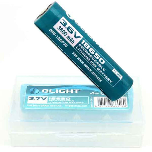 Olight 3.6V 3600mAh 18650 protected Li-ion rechargeable battery